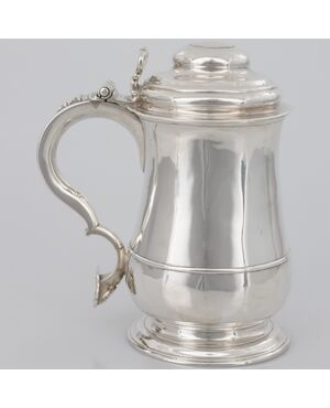 Tankard in argento sterling Giorgio II, William Dalton, Newcastle, 1747