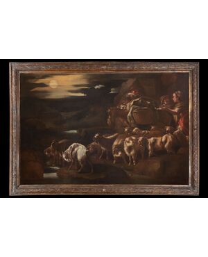 Nocturne with livestock and scenes of rural life