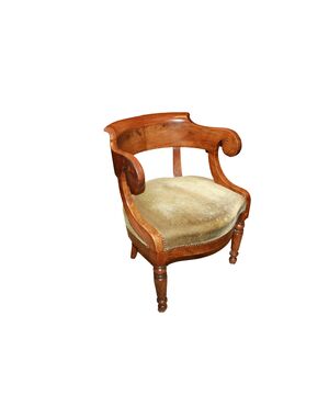 French Empire Style Armchair from the 1800s, Mahogany Writing Chair