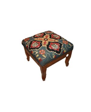Pouf francese stile Direttorio in legno di Noce