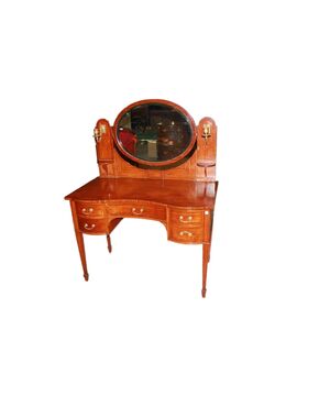 Toilette Vittoriana della seconda metà del 1800 In Legno Satinwood