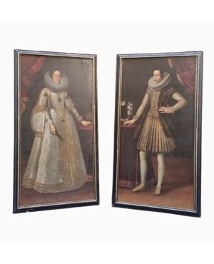 Portraits of Maria Maddalena of Austria and Cosimo II de' Medici