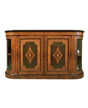 Antique French walnut sideboard from the 1800s with two doors