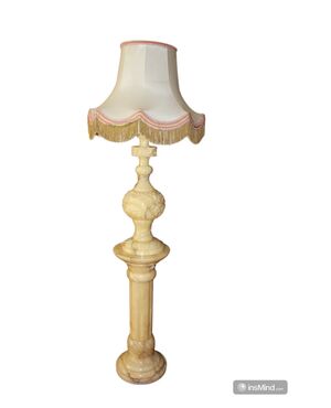 Lampada a colonna francese in marmo