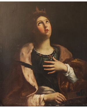 In the style of Guido Reni, Bologna 1575 - Bologna 1642; Saint Catherine of Alexandria, 17th century, oil on canvas