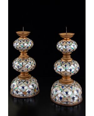 Mother-of-pearl candelabras