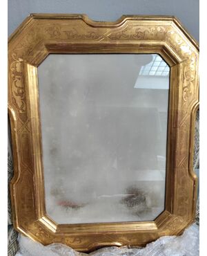 CORNICE RETTANGOLARE IN LEGNO  CON SPECCHIO
