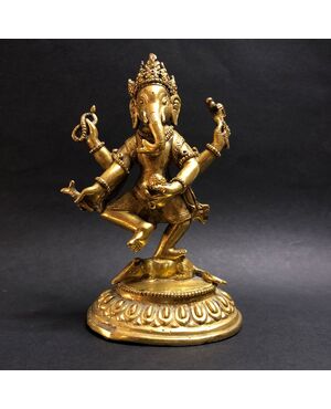 GANESH NEPALESE BRONZO DORATO