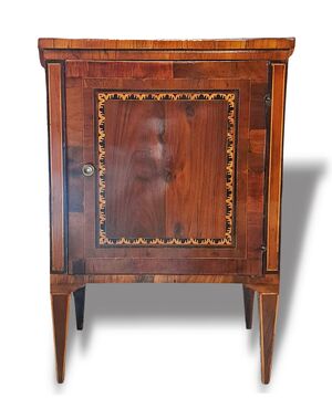 INLAID NIGHTSTAND - LOMBARDY - LOUIS XVI