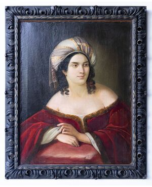 Portrait of a lady in oriental dress, Natale Schiavoni