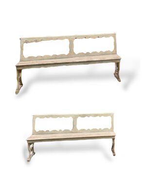 Pair of wooden benches