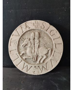 Sigillo dei soldati di Cristo - Cavalieri Templari - diametro 32 cm