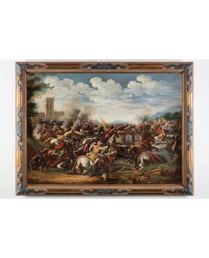 Battle scene between Turks and Christians
