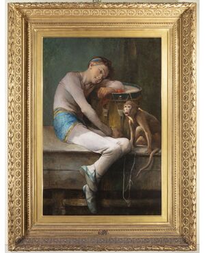 Painting by Francois Reynaud (Marseille 1825 – Paris 1909), “After the Show”