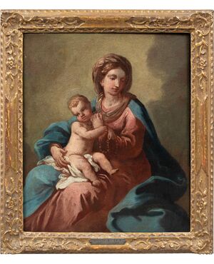 Pittore veneziano (XVIII sec.) - Madonna con Bambino.