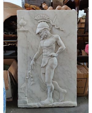Bassorilievo Neoclassico finemente scolpito - 65 x 105 cm - Marmo di Carrara Calacatta