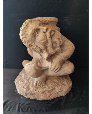 Meraviglioso antico basamento d'acquasantiera d'altare in marmo nembro tabaccon - H 39 cm - Venezia