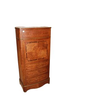 Secretaire stile Transizione del 1800 riccamente Intarsiato