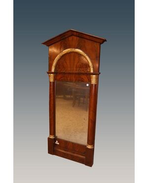 Antique North European Biedermeier style mirror from the first half of the 19th century with bronzes