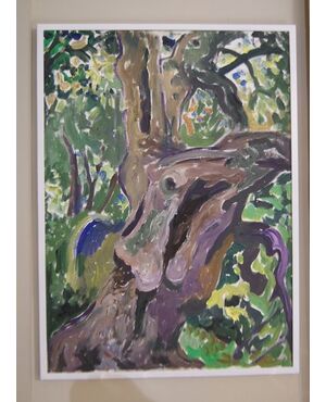 Paintings by Carlo Levi - Pair of paintings "Trees"
