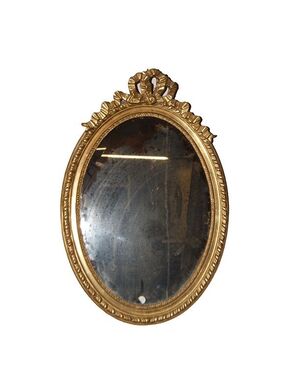 Antique Louis XVI oval mirror from the 1800s