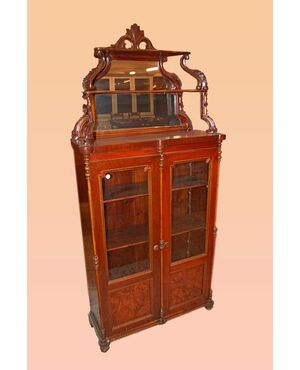 Biedermeier style display cabinet with mirrored back, Northern Europe, 1800s