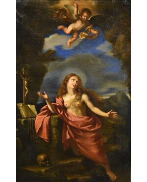 Mary Magdalene in the desert, Giovanni Francesco Barbieri 'Il Guercino' (Cento, 1591 - Bologna, 1666) Workshop