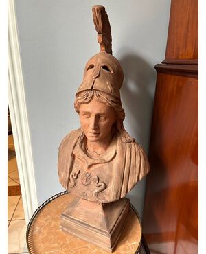 Terracotta bust depicting "ATHENA"