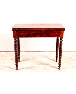 French Charles X style mahogany game table from the 1800s