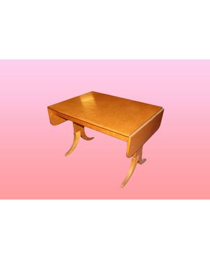 Tavolino con alette  Svedese stile Regency del 1800 in betulla