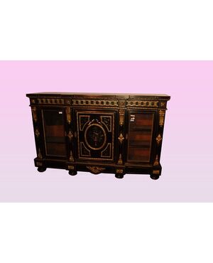 Stupendo Servante Boulle del 1800 con bronzi e pietre dure semipreziose