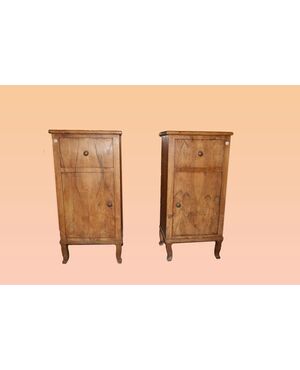 Pair of Italian bedside tables, Transition style, early 1800s, late 1700s