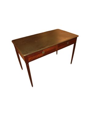 Louis XVI Style Desk from the 1800s with Green Leather Top