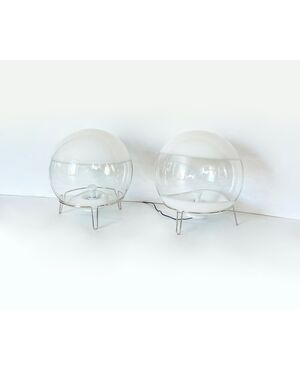 Angelo Mangiarotti's Sphere style table lamps for Skipper