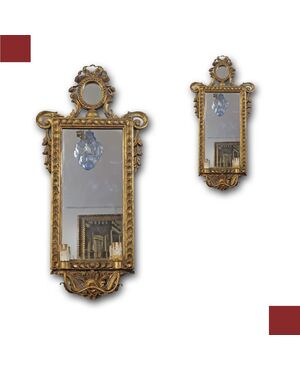PAIR OF GILT NEOCLASSICAL STYLE MIRRORS MID-19TH CENTURY