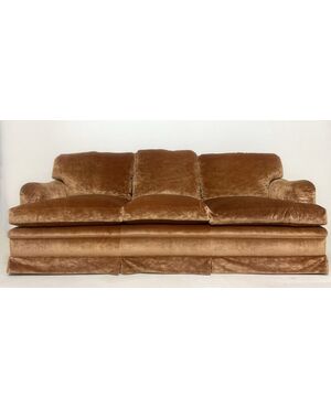 Silk velvet sofa