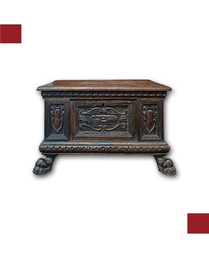 LATE 16TH CENTURY WALNUT CASKET CHEST