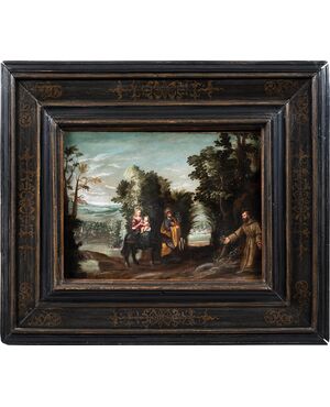 Italian Master (17th century) - The Flight into Egypt Appears to St. Francis.