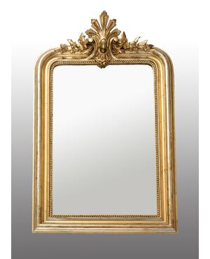 Specchiera antica Napoleone III in legno dorato e intagliato.Francia XIX secolo.