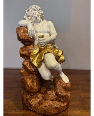 Wooden sculpture depicting BACCHUS