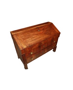 Early 1800s Empire Style Walnut Drop-front Desk