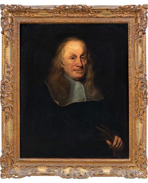 Circle of Nicolaes Maes (Dordrecht 1634 - Amsterdam 1693) - Portrait of a gentleman.