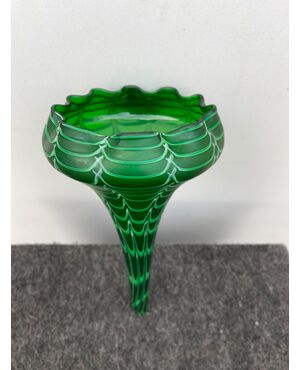 Phoenician &#39;combed&#39; glass cup.Fratelli Toso, Murano     
