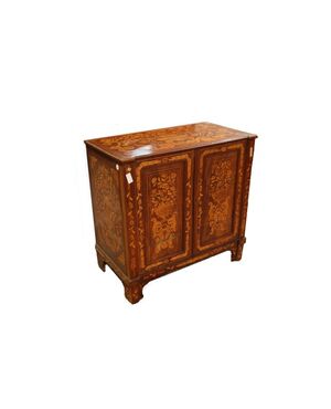 Early 1800s Dutch inlaid mahogany cabinet