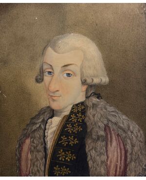 WATERCOLOR ON PAPER OF SENATOR MARCHESE PIRITEO MALVEZZI - BOLOGNA