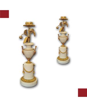 PAIR OF NEOCLASSICAL CANDLESTICKS LATE 18TH CENTURY
