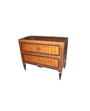 Cassettone italiano del 1700 stile Luigi XVI in legno di bois de rose