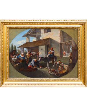 Paolo Monaldi (Rome, approx. 1704 - post 1779), Genre Scene