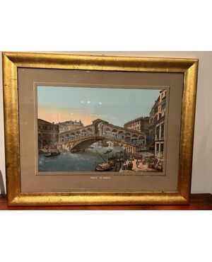 Aquarello/Guache "PONTE DI RIALTO"