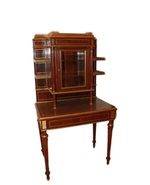 Cabinet credenzino francese stile Luigi XVI del XIX secolo in legno di mogano